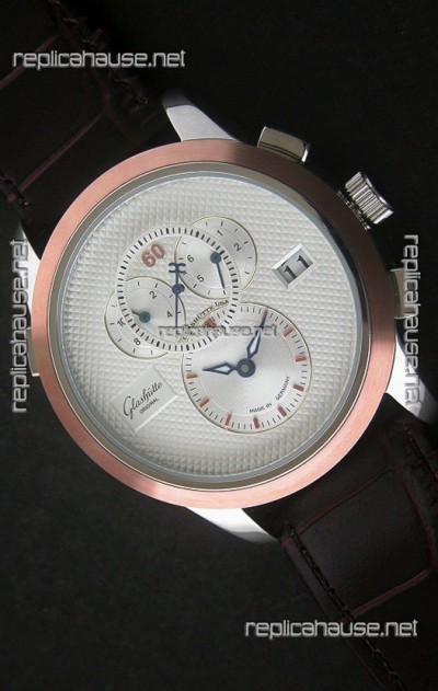 Glashuette ST. Steel Japanese Replica Watch in White Dial