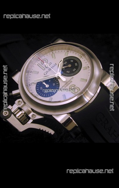 Graham Chronofighter Oversize Swiss Replica Watch in White Dial