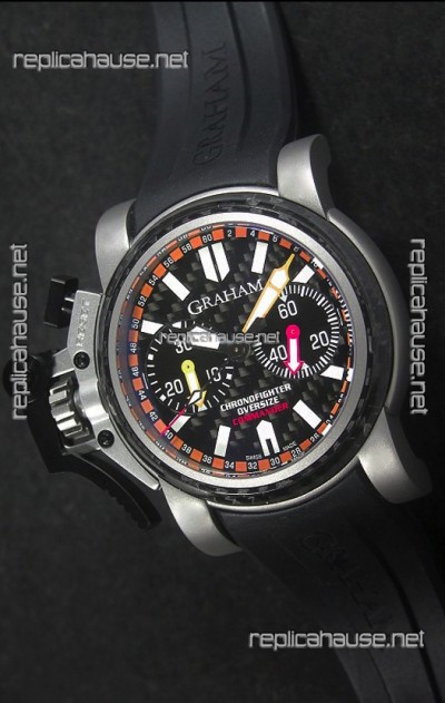 Graham Chronofighter Commander Swiss Replica Watch in Black Dial