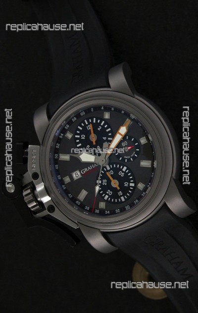 Graham Chronofighter Swiss Replica Watch in Grey Dial