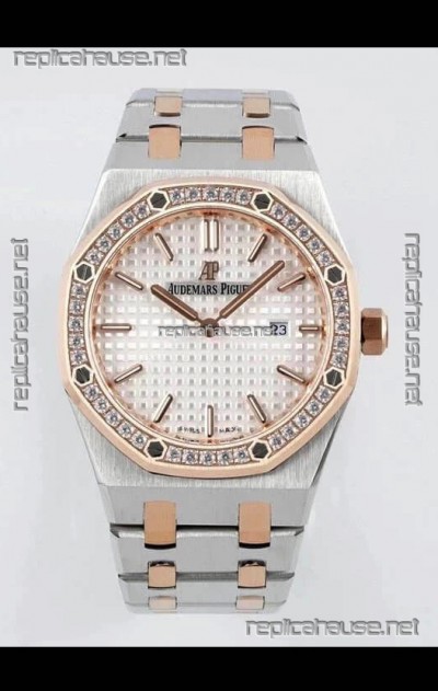 Audemars Piguet Royal Oak 33MM Two Tone Casing White Dial 1:1 Mirror Replica Watch