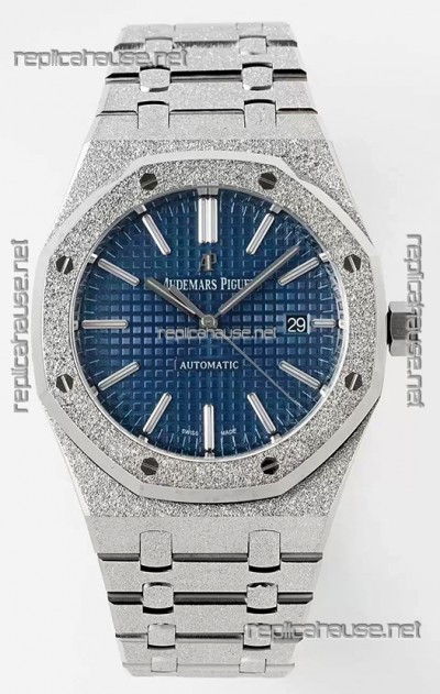 Audemars Piguet Royal Oak 15410BC 41MM Blue Dial 904L Steel CALIBRE 3120 Movement 1:1 Mirror Replica