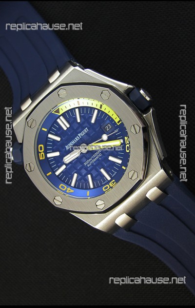 Audemars Piguet Royal Oak Offshore Diver Japanese Automatic Replica Watch in Dark Blue