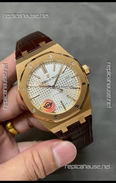 Audemars Piguet Royal Oak 15510 50th Anniversary 41MM White Dial Rose Gold 41MM 1:1 Mirror Replica