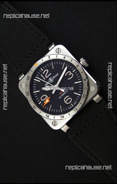 Bell & Ross BR03-93 GMT Steel Swiss Replica Watch 1:1 Edition 42MM