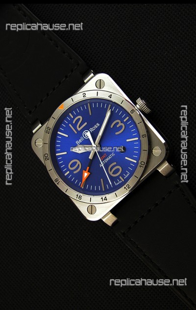 Bell & Ross BR03-93 GMT Steel Swiss Replica Watch Blue Dial 1:1 Edition 42MM