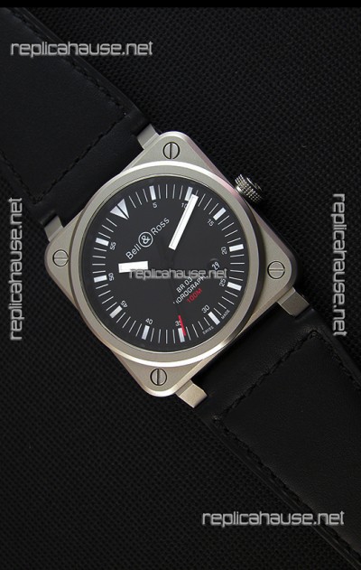 Bell & Ross BR03-92 Horograph Black Dial Swiss Leather Strap 1:1 Mirror Replica Watch