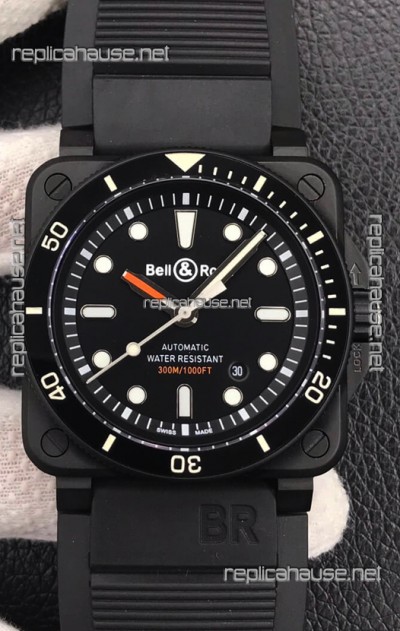 Bell & Ross BR03-92 Diver DLC Coated Black Dial Swiss Replica Watch 1:1 Mirror Replica