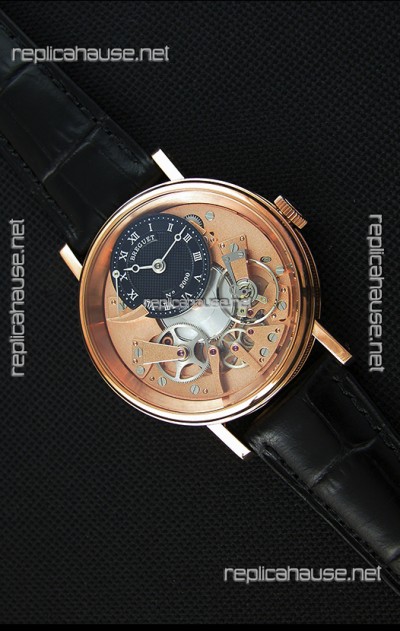 Breguet Tradition 7057BR/R9/9W6 Pink Gold Dual Tourbillon Swiss Replica Watch 