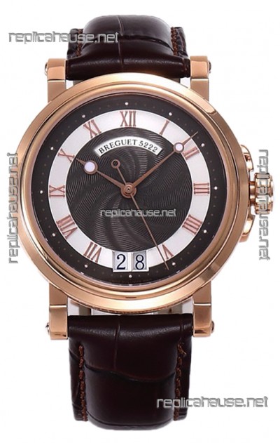 Breguet Marine Automatic Big Date 5817 Rose Gold Watch in Brown Dial 