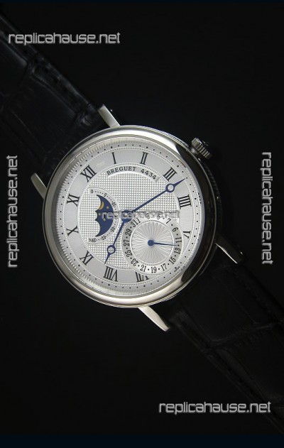 Breguet Classique Moonphase Stainless Steel Swiss Replica Watch