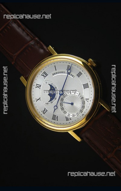 Breguet Classique Moonphase Yellow Gold Swiss Replica Watch