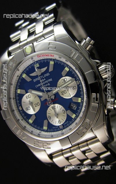 Breitling Chronomat B01 Blue Dial Swiss Replica Watch 1:1 Mirror Replica Edition 