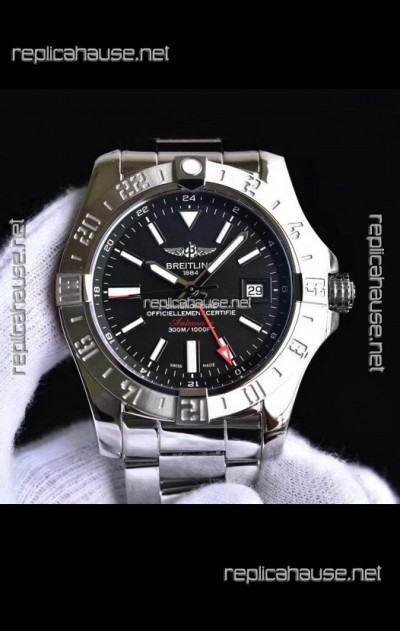 Breitling Avenger II Steel GMT Swiss Replica Watch 1:1 Ultimate Swiss Replica Watch