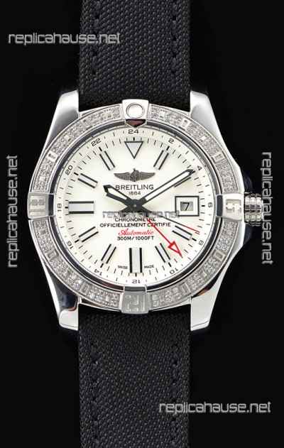 Breitling Avenger II Steel GMT Swiss Watch 1:1 Ultimate Edition - White Dial
