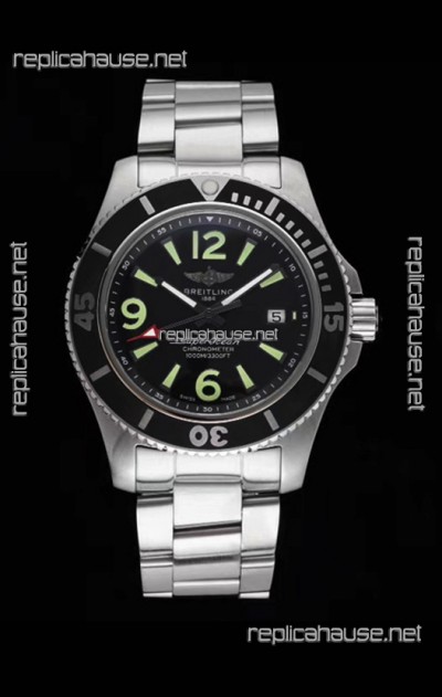 Breitling Superocean Automatic 44 Steel - Black Dial 1:1 Mirror Replica