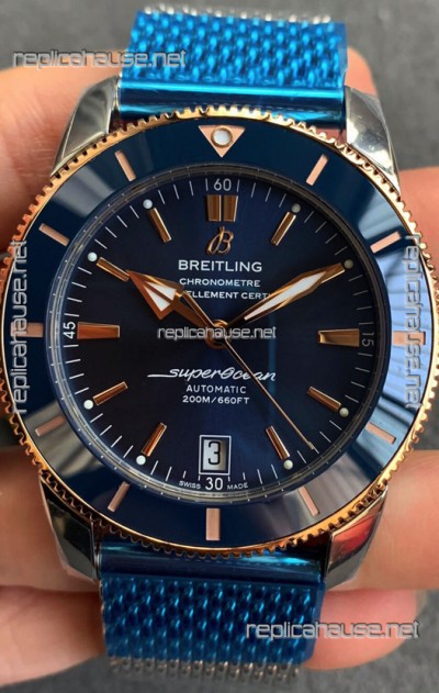 Breitling SuperOcean Heritage II B20 44MM Blue Dial Two Tone Bezel 1:1 Mirror Replica