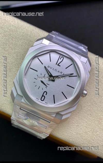 Bvlgari Octo Finissmo Edition 1:1 Mirror Replica 904L Stainless Steel Casing White Dial