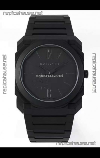 Bvlgari Octo Finissmo Edition 1:1 Mirror Replica Sandblasted DLC Coated Casing