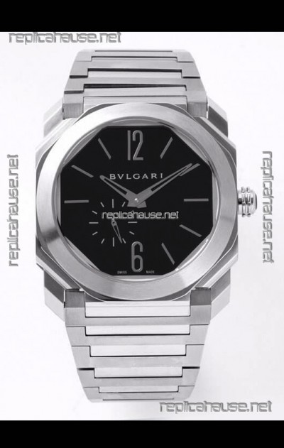 Bvlgari Octo Finissmo Edition 1:1 Mirror Replica 904L Stainless Steel Casing Black Dial