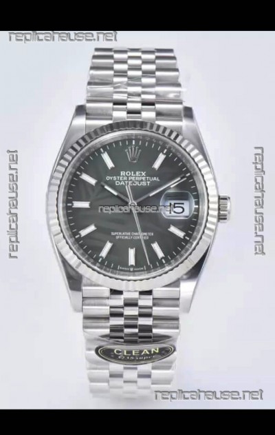 Rolex Datejust 126234 36MM Swiss Replica in 904L Steel in Grey Dial 1:1 Mirror Replica