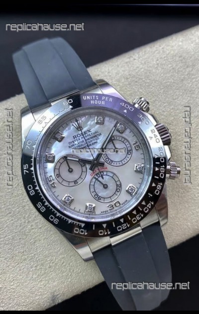 Rolex Cosmograph Daytona 116519LN Pearl Dial Cal.4130 Movement - 904L Steel Watch