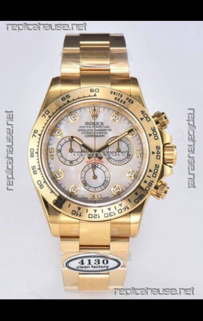 Rolex Cosmograph Daytona M116508-0007 Yellow Gold Original Cal.4130 Movement - 904L Steel Watch