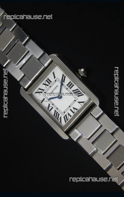 Cartier Tank Solo Swiss Quartz Watch in Steel Strap 24MM Wide 