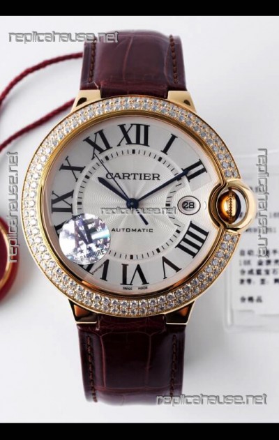 Ballon De Cartier Swiss Automatic 1:1 Mirror Quality 42MM in Yellow Gold Casing