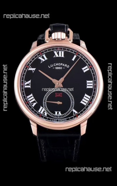 Chopard Louis-Ulysse The Tribute Rose Gold Black Dial Swiss Watch
