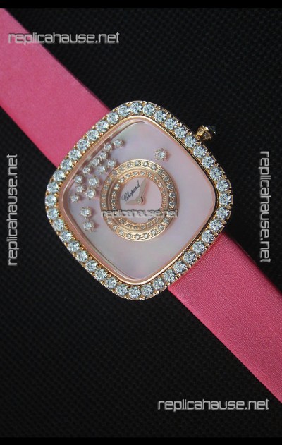 Chopard Happy Diamonds 38MM Pink Strap in Pink Dial