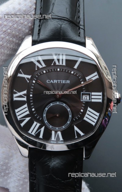 Drive De Cartier 1:1 Mirror Replica Watch in Stainless Steel - White Dial 