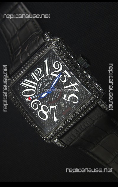 Franck Muller Conquistador King Automatic Swiss Replica Watch in Black PVD Case
