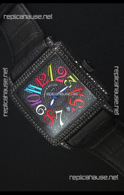 Franck Muller Conquistador King Automatic Crazy Colors Swiss Replica Watch PVD Case