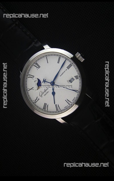Glashuette Senator Excellence Panorama Date Moon Phase Swiss Replica Watch 