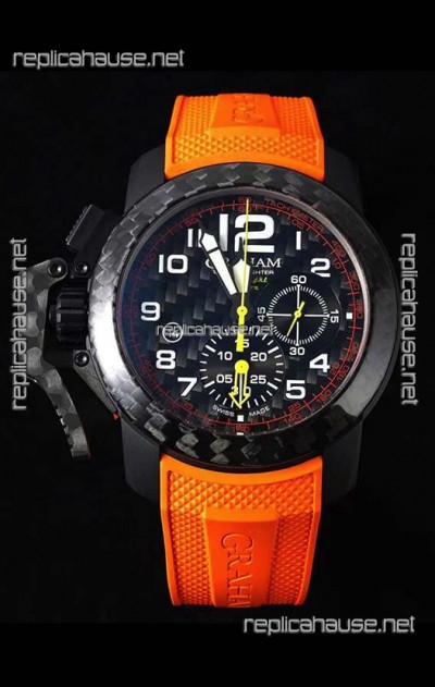Graham Chronofighter Superlight Carbon Orange 1:1 Mirror Swiss Replica Watch 