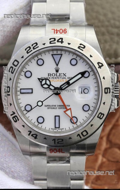 Rolex Explorer M216570-001 1:1 Mirror Replica Watch - White Dial in 904L Steel 42MM