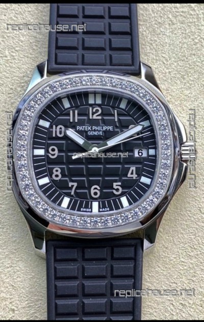 Patek Philippe Aquanaut LUCE 5072A-001 Quartz Swiss Replica Watch in Black Dial 35MM