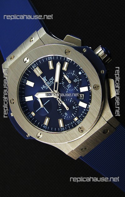 Hublot Big Bang Steel Blue Swiss Replica Watch 1:1 Mirror Replica 