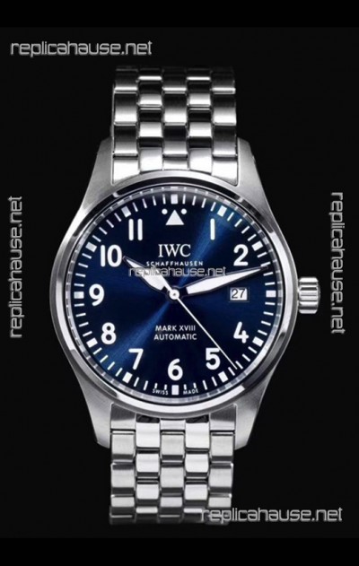 IWC MARK XVIII Le Petit Prince Edition in 904L Steel Blue Dial 40MM - 1:1 Mirror Replica