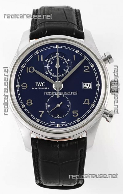IWC Portugieser Chronograph Classic IW390303 Blue Dial Swiss Replica Watch