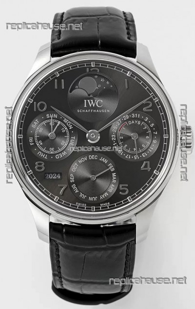 IWC Portuguese Perpetual Calendar 904L Steel Swiss Replica Watch REF. IW503301