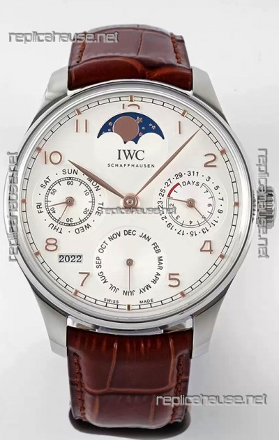 IWC Portuguese Perpetual Calendar 904L Steel Swiss Replica Watch REF. IW503307