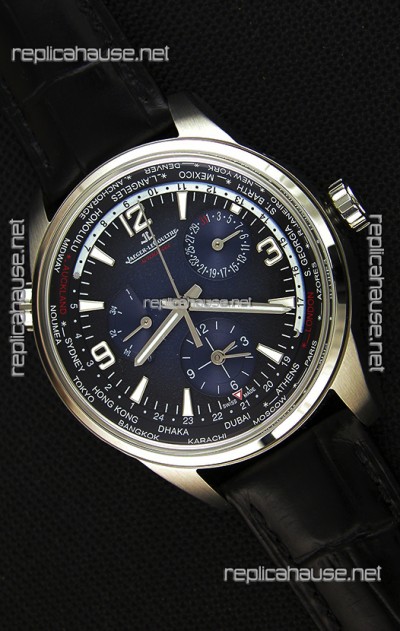 Jaeger-LeCoultre Polaris Geographic Steel Case Swiss Replica Watch - 904847J