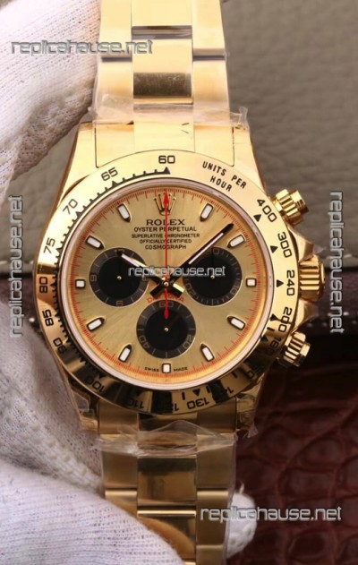 Rolex Cosmograph Daytona 116508 Yellow Gold Original Cal.4130 Movement - 904L Steel Watch