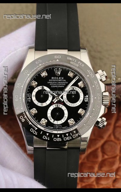 Rolex Cosmograph Daytona 116509 Black Dial Cal.4130 Movement - 904L Steel Watch