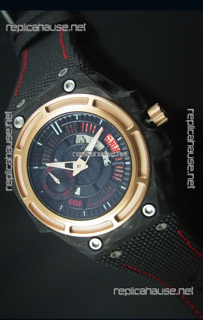 Linde Werdelin Spidolite II Swiss Replica Watch in Forged Carbon Case