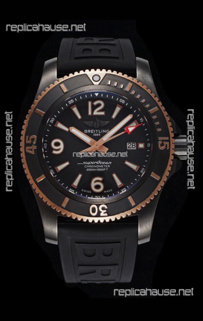 Breitling Superocean Automatic 46 Black Steel - Black Dial in DLC Coated Casing 