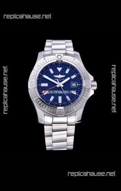 Breitling Avenger 43 Automatic Blue Dial Steel Strap 1:1 Mirror Swiss Replica Watch 