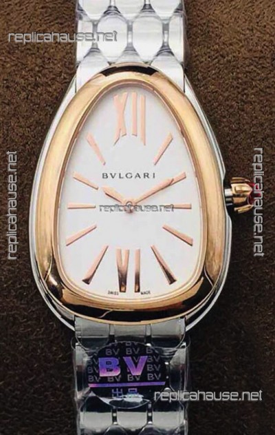 Bvlgari Serpenti Seduttori Edition Watch in Stainless Steel - Rose Gold Bezel 1:1 Mirror Replica